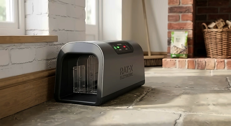 The best electric rat trap for UK home pest control, showing a modern and sleek electronic design.