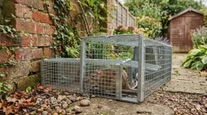 An intact, uninjured brown rat inside the best live catch rat trap cage, ready for a safe and legal release.