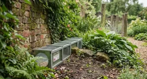 An effective tunnel rat trap with dual entry points to increase the likelihood of catching large rats.