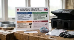 Overview of UK HSE regulations and safe use requirements for brodifacoum rat poison products.