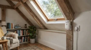 Using combined pest deterrence with an electronic mouse deterrent for home in a converted attic space