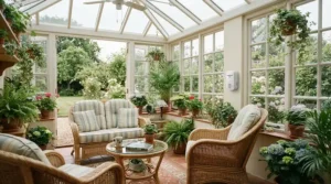 An electronic mouse deterrent for home operating in a sunny Victorian-style conservatory
