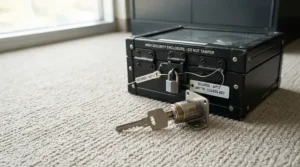 Lockable mouse bait stations for home designed for safety in busy household areas