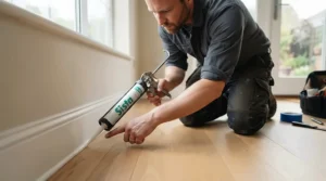 Cost-effective rodent proofing products shown during a DIY home maintenance task to block mouse entry points.
