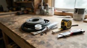 Affordable rodent proofing products displayed alongside DIY tools to demonstrate budget-friendly pest exclusion.